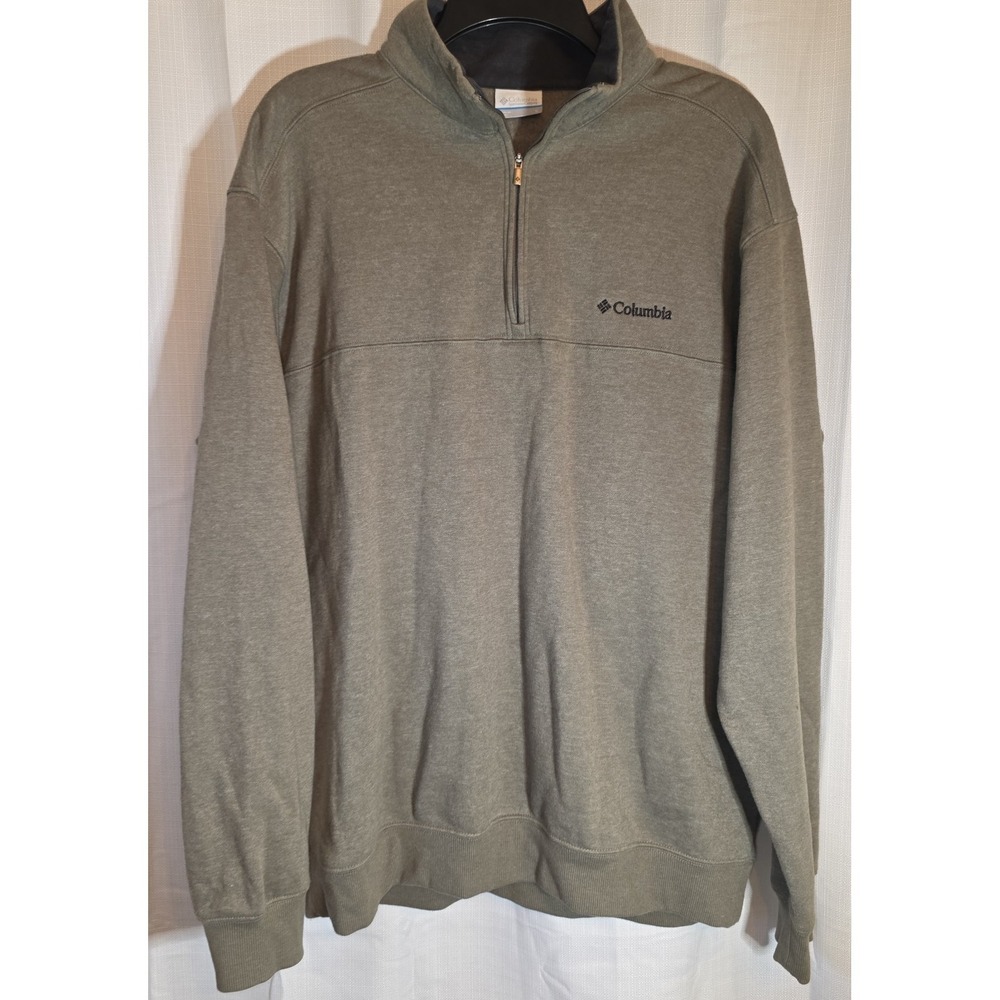 Columbia Olive Green Quarter-Zip Pullover